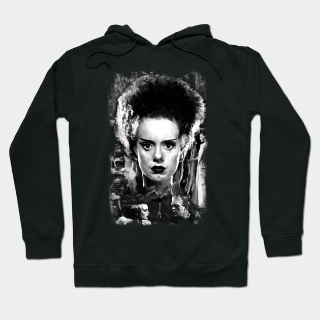 The Bride of Frankenstein "She's Alive!!!" Hoodie by xenomorphicpress